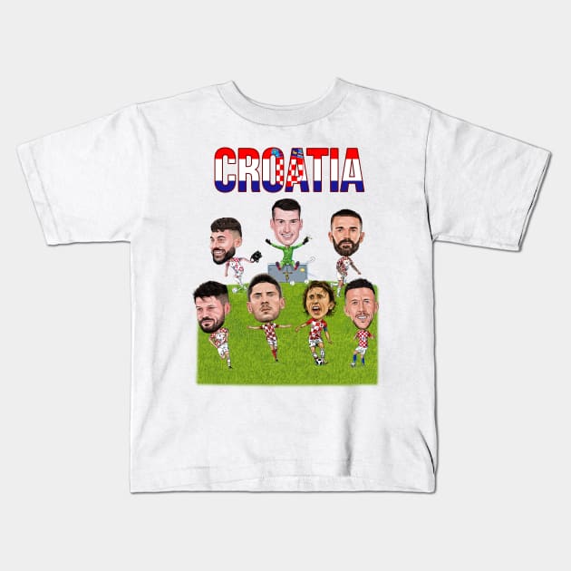 Croatian Football Kids T-Shirt by tabslabred
